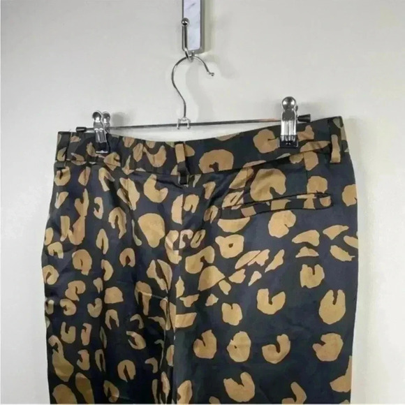 Jenni Kayne Black And Gold Silk Leopard Print Straight Leg Pant - Picture 5 of 7